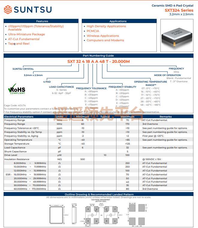 SXT32420CC48-40.000MŷӮvwin8868,SuntsuͼӮvwin8868,SXT324ԴӮvwin8868
